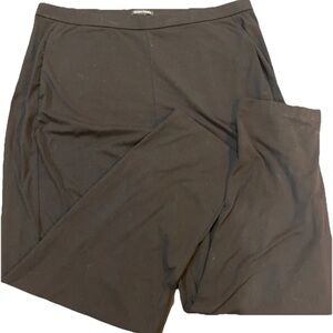 Eileen Fisher Tencel Stretch Jersey Tapered Leg Pants Black Size XL Pockets